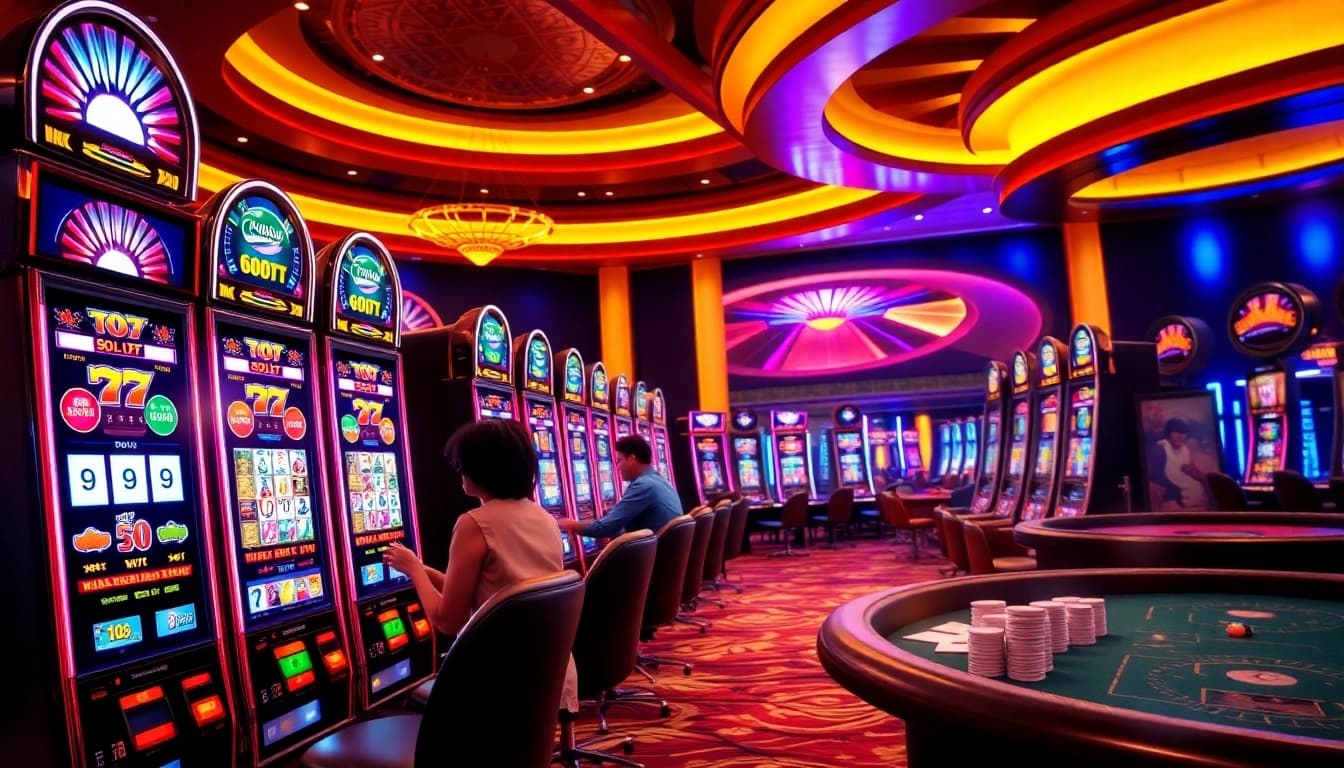 Experience the thrill of winning at slot gacor machines in a vibrant casino setting.