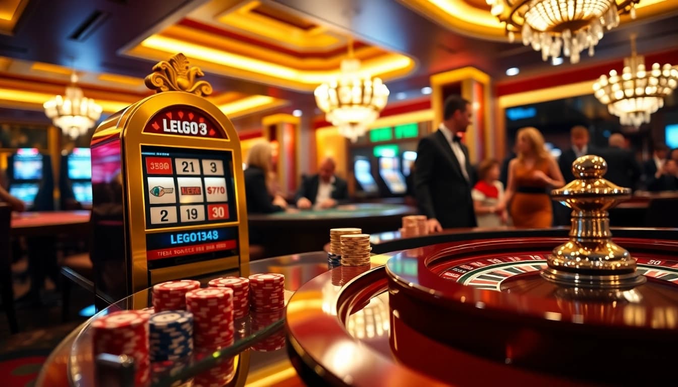Experience thrilling gameplay on LEGO138 slot machine in a vibrant casino.