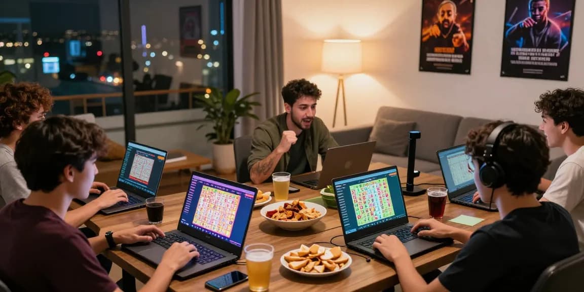 Active players enjoying ulartoto togel in a vibrant gaming lounge filled with excitement and lottery results.