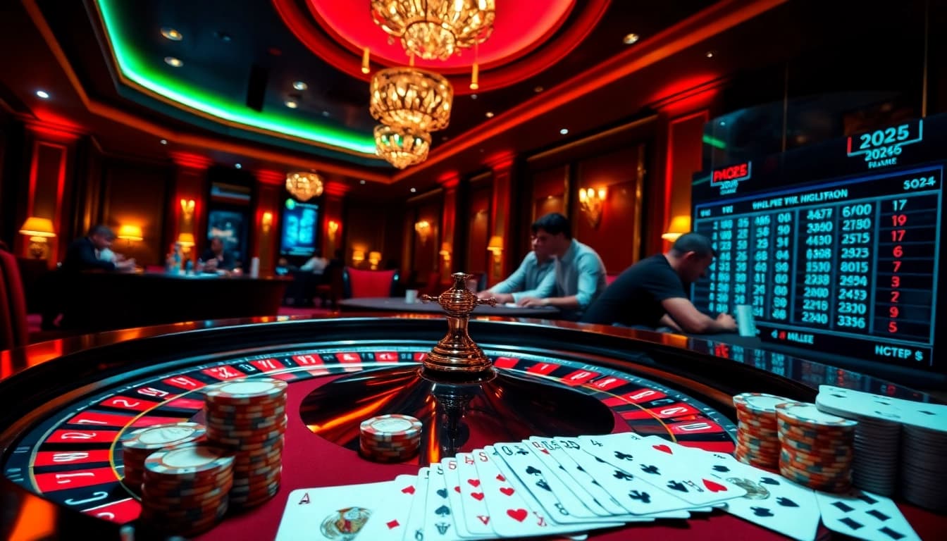 Engaging roulette players in a vibrant casino environment highlighted by hidden wiki 2026 betting strategies.