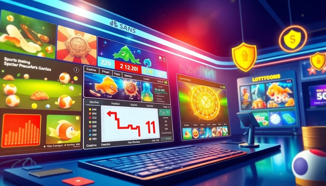 UU88 online gaming platform showcasing diverse games and secure features in a vibrant setting.