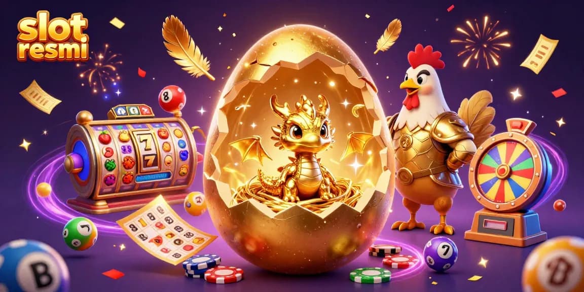Menangkan jackpot dengan bermain slot resmi dan saksikan baby dragon dari telur emas dalam suasana festival kasino yang mewah.