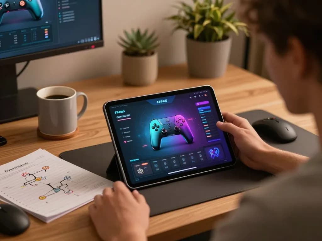 Player enjoying FAFA 828's online games on a tablet, enhancing bankroll management strategies