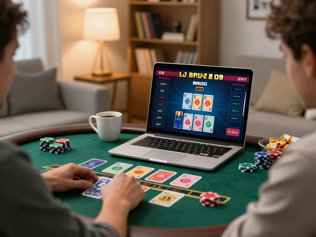 Player enjoying an RR88 live dealer game from home, showcasing excitement and strategic play.