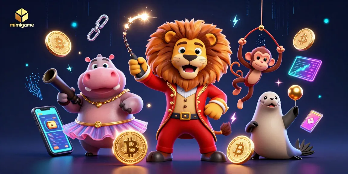 Engage with mimigame's vibrant casino world, featuring lively digital characters and crypto elements