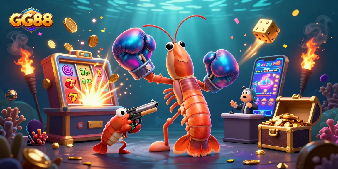 Experience exciting gaming at GG88 with vibrant characters and dynamic slot machine elements.