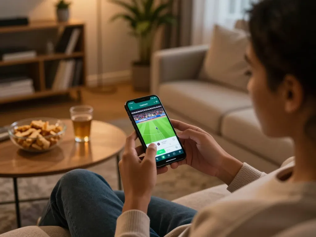 Watch live football on Cakhia TV mobile app while enjoying a cozy home atmosphere.
