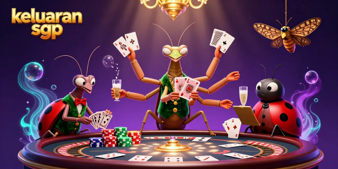 Keluaran sgp memperlihatkan ilustrasi kartun 3D dari karakter kasino dengan elemen permainan yang kaya dan menarik.