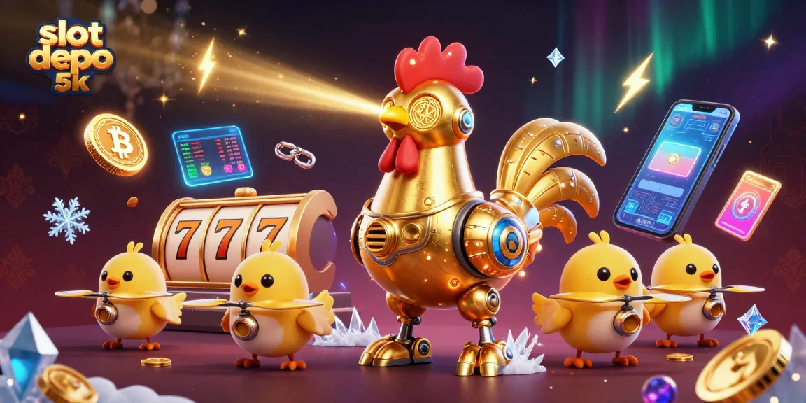 Spin the reels in style with the golden rooster robot for slot depo 5k adventures!