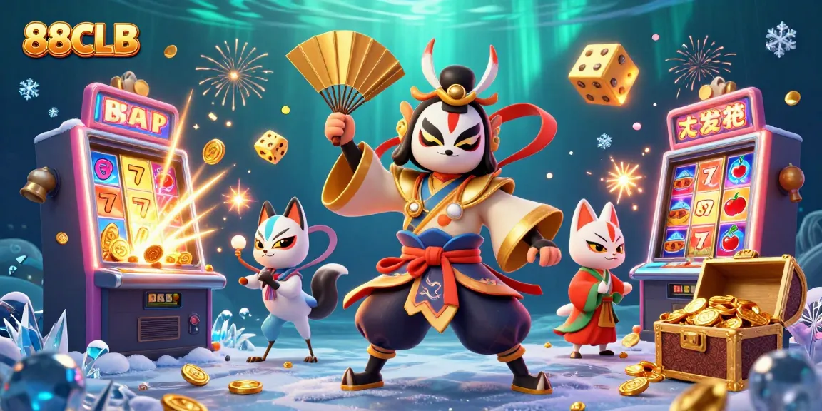 Experience thrilling wins at 88CLB with vibrant jackpot scenes and engaging casino elements.