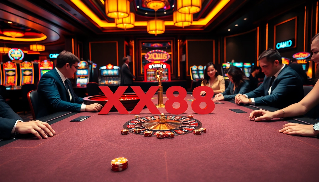 Experience thrilling table games with XX88 at a luxurious casino.