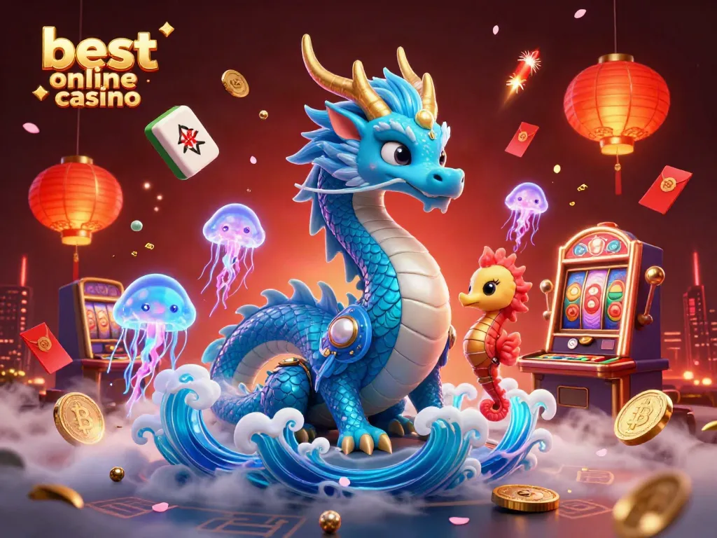 Engage in thrilling plays at the best online casino with a vibrant fantasy illustration featuring dynamic gaming elements.