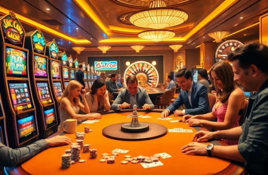 Experience the thrill of slot gacor with vibrant machines and engaging casino atmosphere.