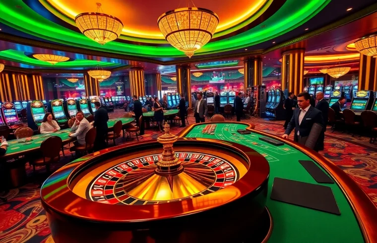 Experience the excitement of gambling at VA88 casino with vibrant tables and engaging players.