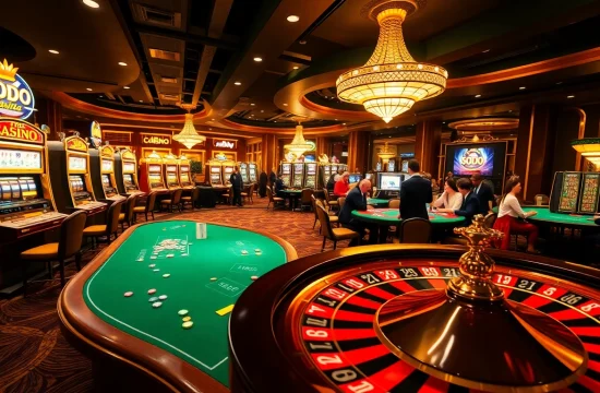 SODO Casino offers an exciting baccarat experience with engaged players and vibrant décor.