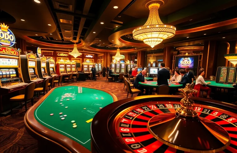 SODO Casino offers an exciting baccarat experience with engaged players and vibrant décor.