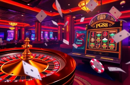 Experience thrilling gameplay at PG88 with vibrant graphics and excitement in luxury casino setting.