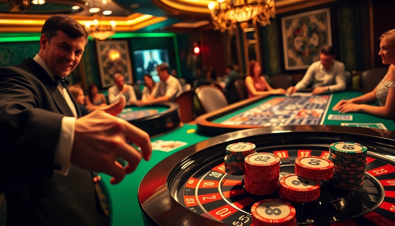 Experience the thrill of gambling at B52 with vibrant tables and enthusiastic players.