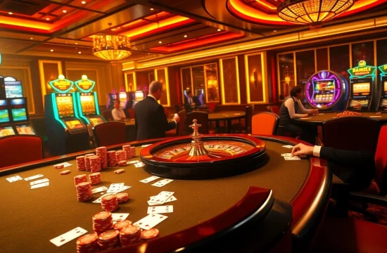 Experience Nc88's thrilling gambling action with vibrant poker chips and an elegant roulette wheel.