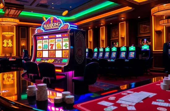 Experience the excitement of a slot demo mahjong with vibrant visuals and luxurious casino elements.