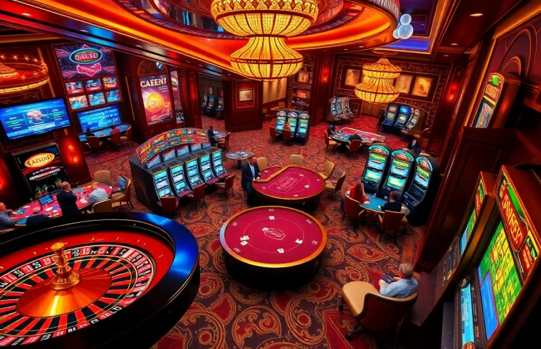 Players enjoying various games at https://i9bett.cn.com/ casino, showcasing excitement and engagement.
