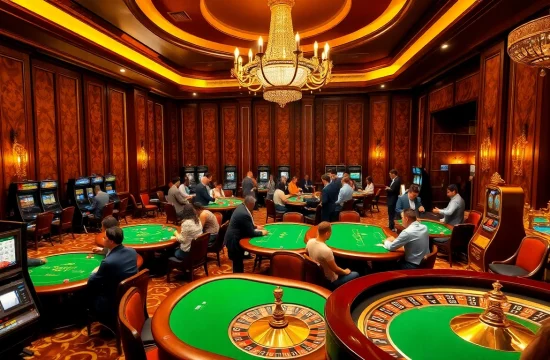 Experience luxury gaming at https://go99.institute/ with vibrant casino tables and slot machines.