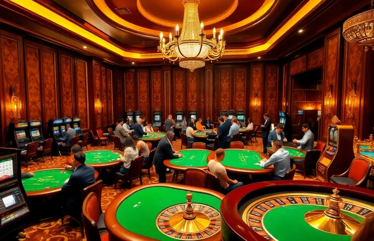 Experience luxury gaming at https://go99.institute/ with vibrant casino tables and slot machines.