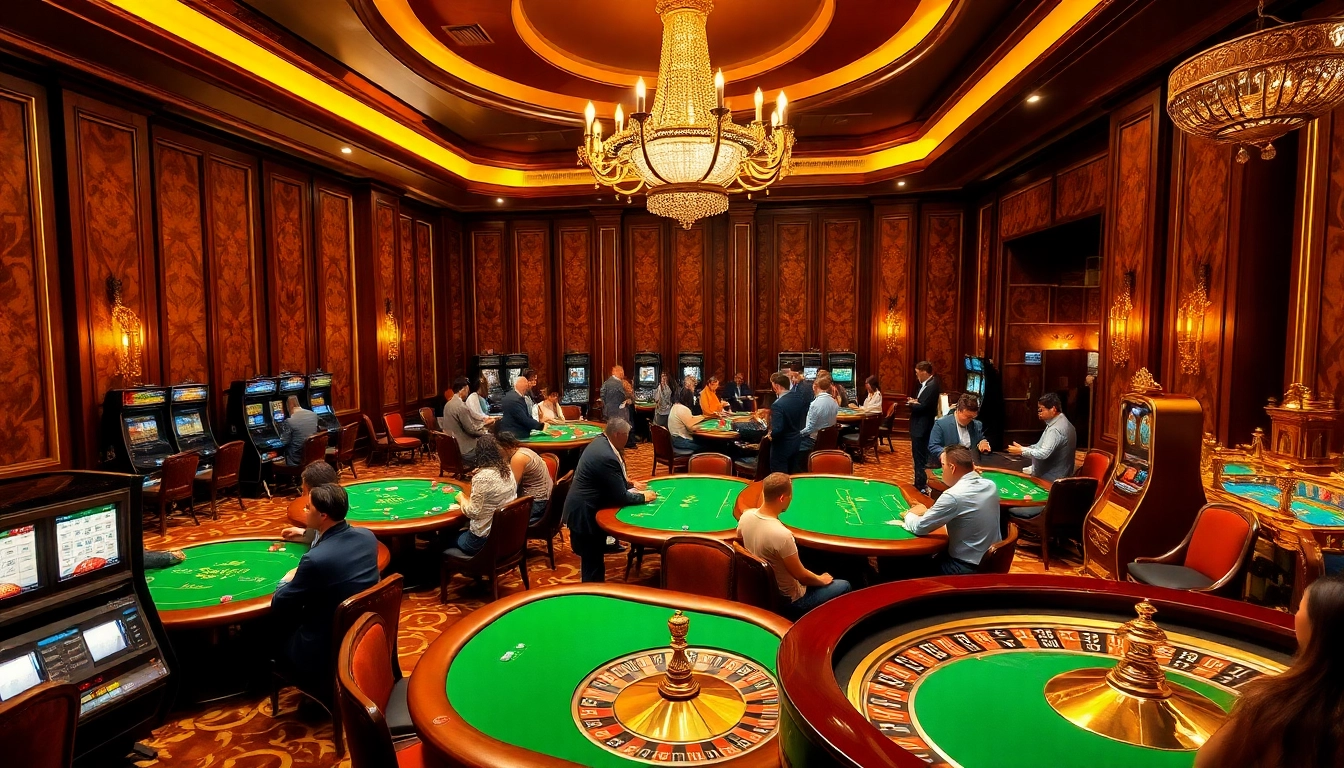 Experience luxury gaming at https://go99.institute/ with vibrant casino tables and slot machines.