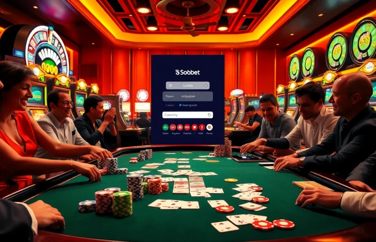Experience the thrill of online betting with the sbobet link login at a luxurious casino table.