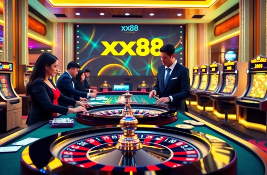 Experience thrilling online gambling at xx88 with exciting games and vibrant casino visuals.