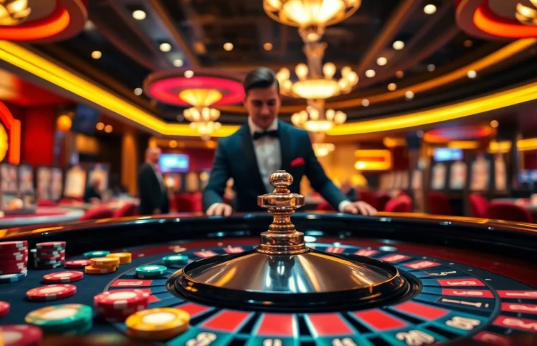 Agen SBOBET bermain di meja roulette glamor yang menarik perhatian di kasino.