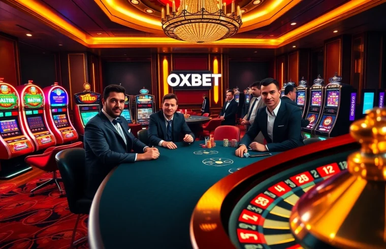 Experience the excitement of gambling at OXBET with vibrant casino visuals.