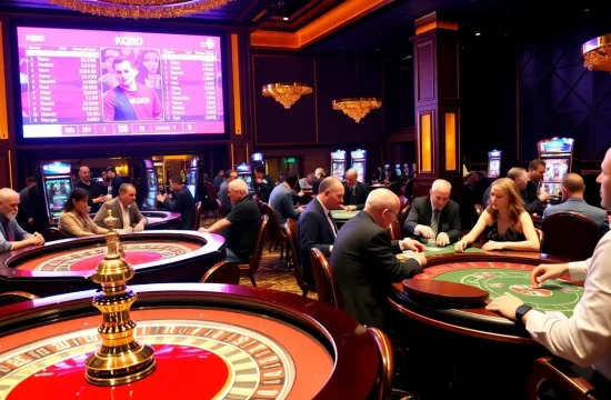 Experience kqbd excitement at a lively casino with poker and roulette games.