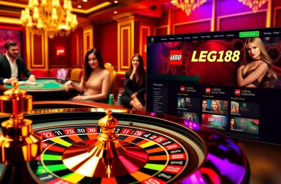 Players enjoying a thrilling game at LEGO138's online casino with colorful chips and a roulette wheel.