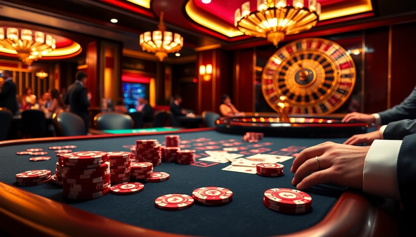 SX88.gold showcases a luxurious poker scene with vibrant chips, elegant cards, and a glamorous roulette wheel.