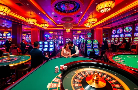 Gambling enthusiasts enjoying lively poker and roulette games at https://luckywin.hu.net/, capturing the vibrant casino atmosphere.