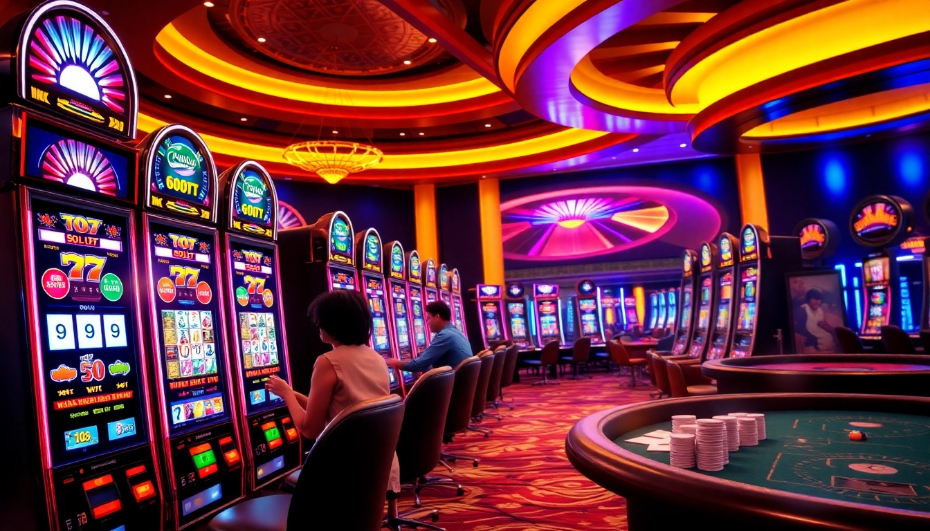 Experience the thrill of winning at slot gacor machines in a vibrant casino setting.
