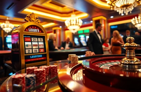 Experience thrilling gameplay on LEGO138 slot machine in a vibrant casino.