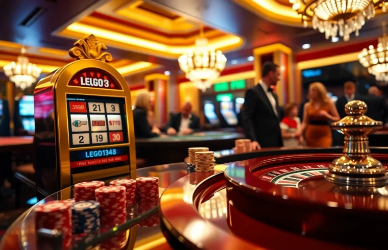 Experience thrilling gameplay on LEGO138 slot machine in a vibrant casino.