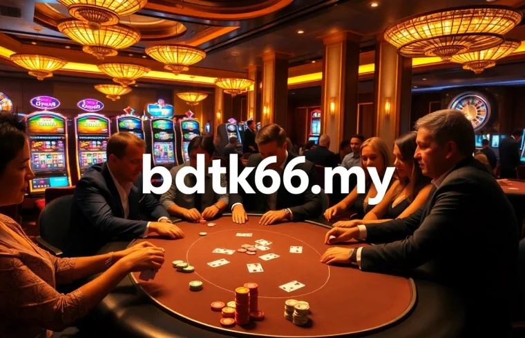 Experience the luxury of gambling with bdtk66 my at the vibrant casino poker table.